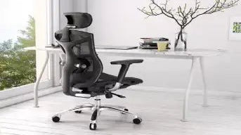 Cosy ergonomic chair placed in a warm and inviting home office corner for comfortable working.