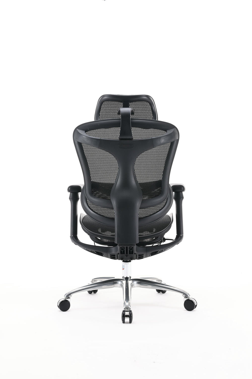 Back view of black Sihoo Doro C100 ergonomic chair in Australia showing breathable mesh backrest and ergonomic support.