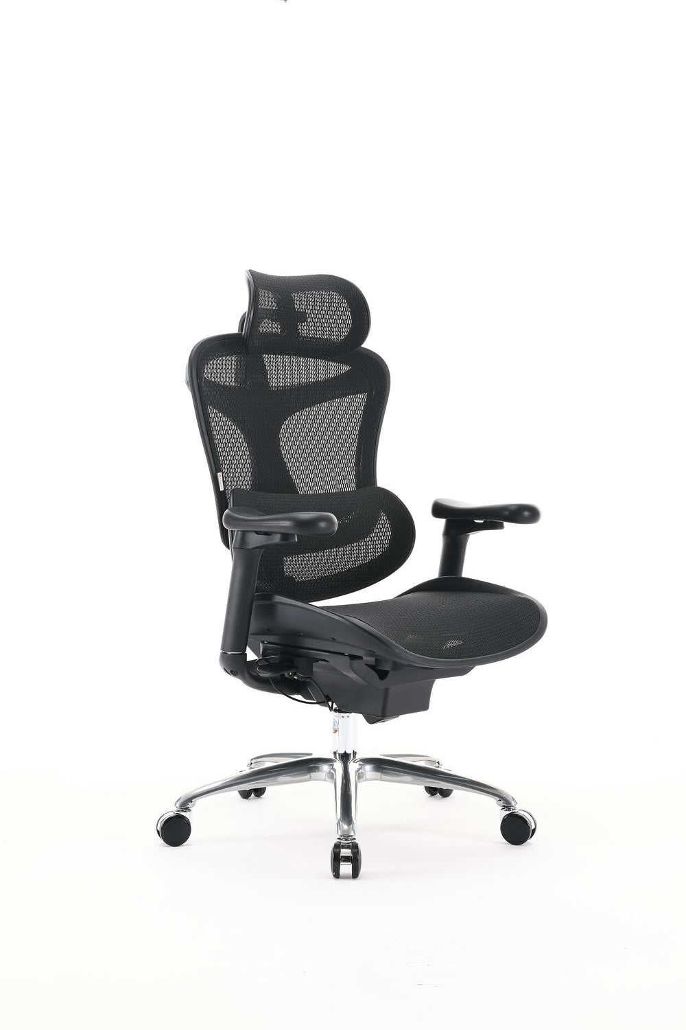 Semi front-right view of black Sihoo Doro C100 ergonomic chair in Australia highlighting sleek design and ergonomic support