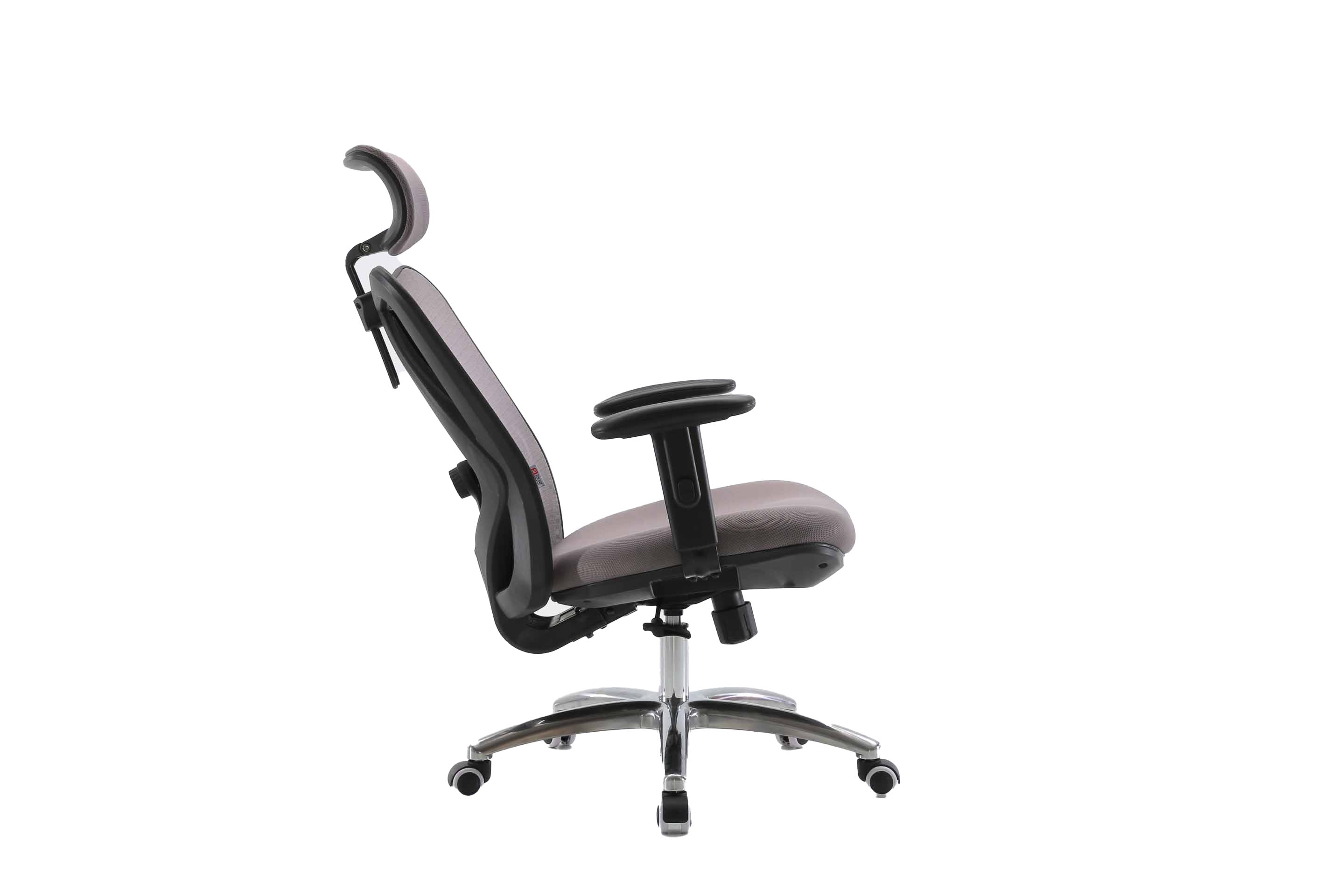Right view of black Sihoo M18 ergonomic chair in Australia with expandable recline on a white background highlighting adjustable comfort