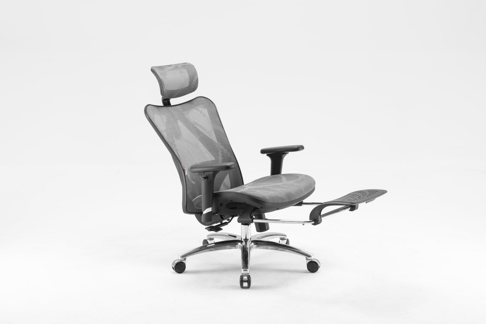 Front-right angled view of Sihoo M57 ergonomic chair in Australia with built-in extendable footrest for added comfort