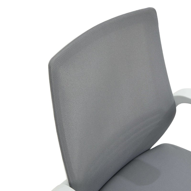 Close-up of gray Sihoo M76 ergonomic chair backrest in Australia, showcasing ergonomic comfort and lumbar support