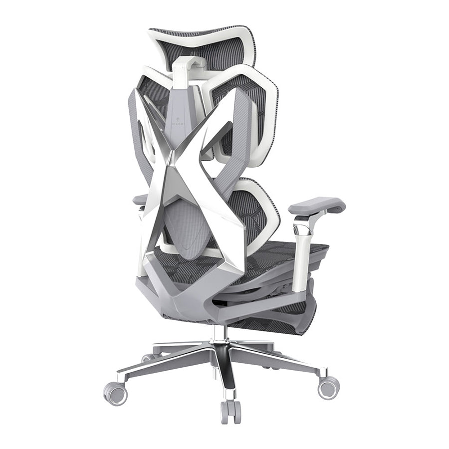 Back semi-right view of SIHOO X5 Pro ergonomic gaming chair in Australia, grey finish highlighted on a clean white background.