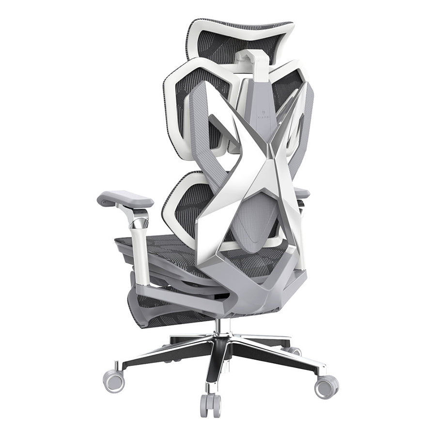 Back semi-left view of SIHOO X5 Pro ergonomic gaming chair in Australia, grey finish highlighted on a clean white background.