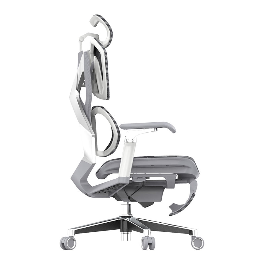 Right side view of SIHOO X5 Pro ergonomic gaming chair in Australia, grey finish showcased on a clean white background.