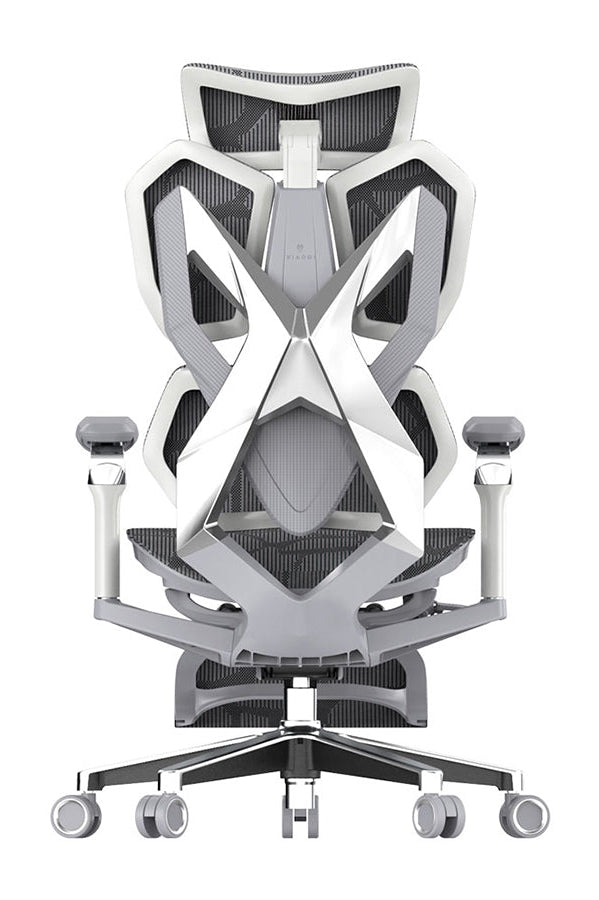 Back view of SIHOO X5 Pro ergonomic gaming chair in Australia, grey finish showcased against a clean white background