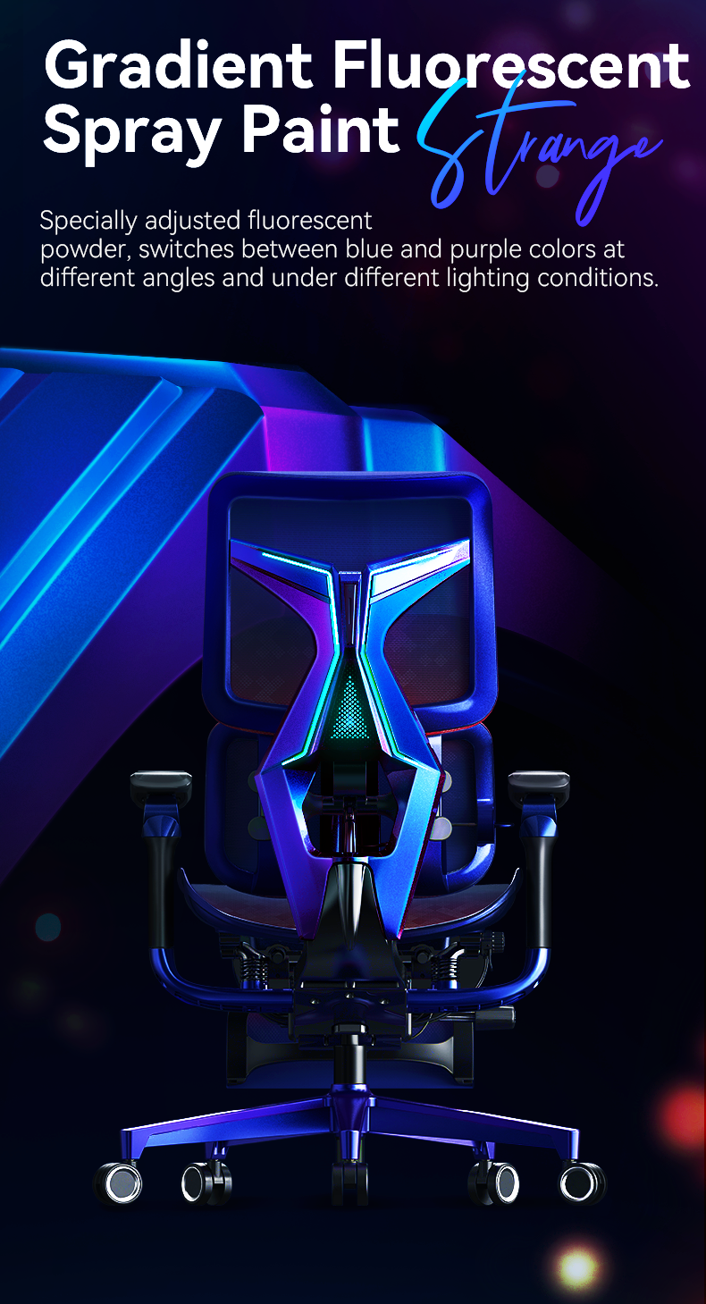 Xallking X3pro ergonomic gaming chair in Australia with gradient fluorescent spray paint design