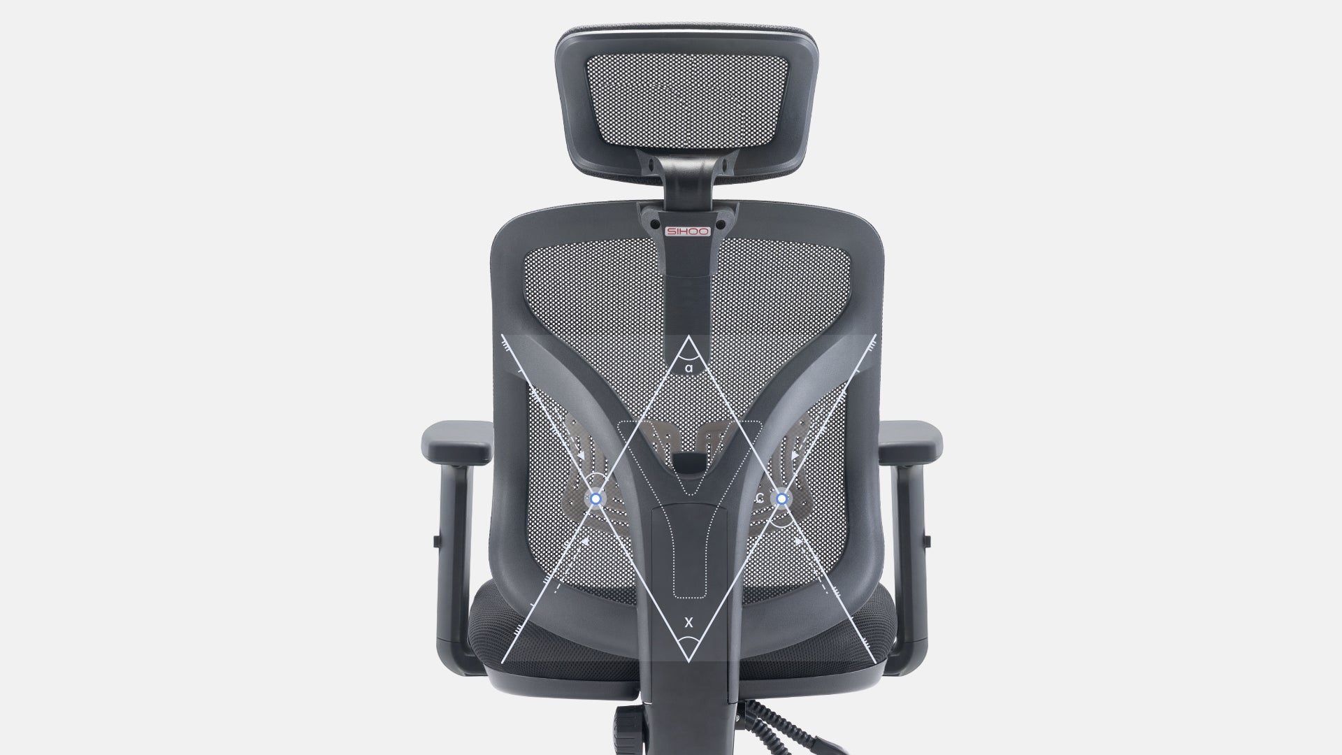 Ergonomic chair in Australia with breathable mesh back adjustable headrest and lumbar support for office comfort