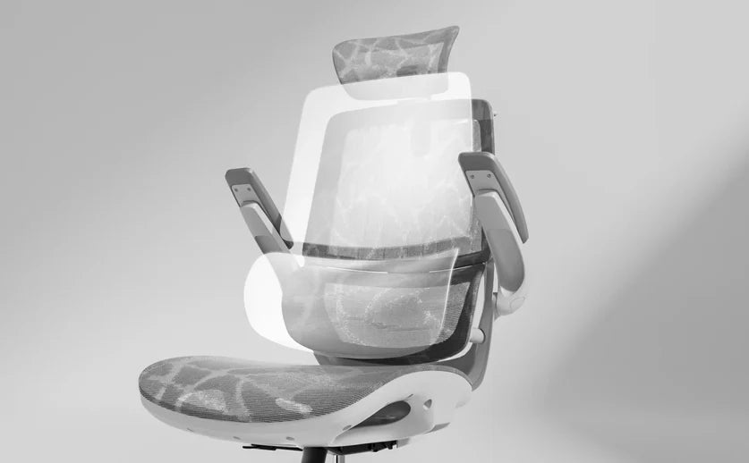 Dual-section backrest for whole back comfort
