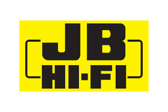 JB Hi-Fi logo promoting ergonomic chair in Australia for home and office use