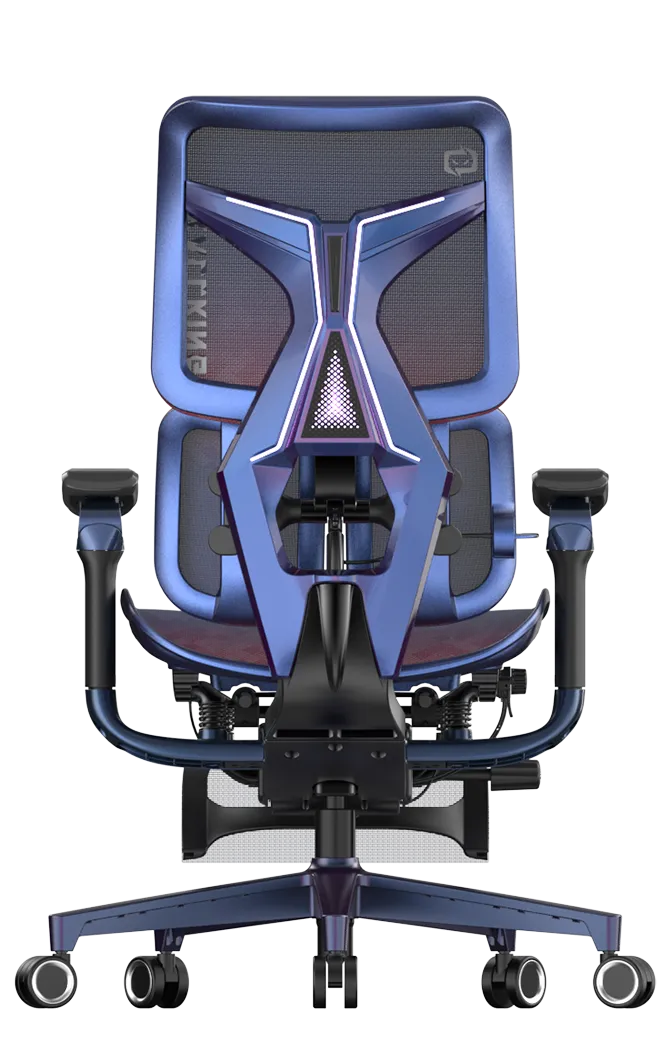 Back view of a Xallking X3Pro ergonomic gaming chair in Australia on a transparent background