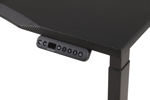 Carbon Fibre Pattern Black Height Adjustable Dual Motor 3 Stage Electric Sit Stand Desk - SIHOO AustraliaCarbon Fibre Pattern Black Height Adjustable Dual Motor 3 Stage Electric Sit Stand Desk