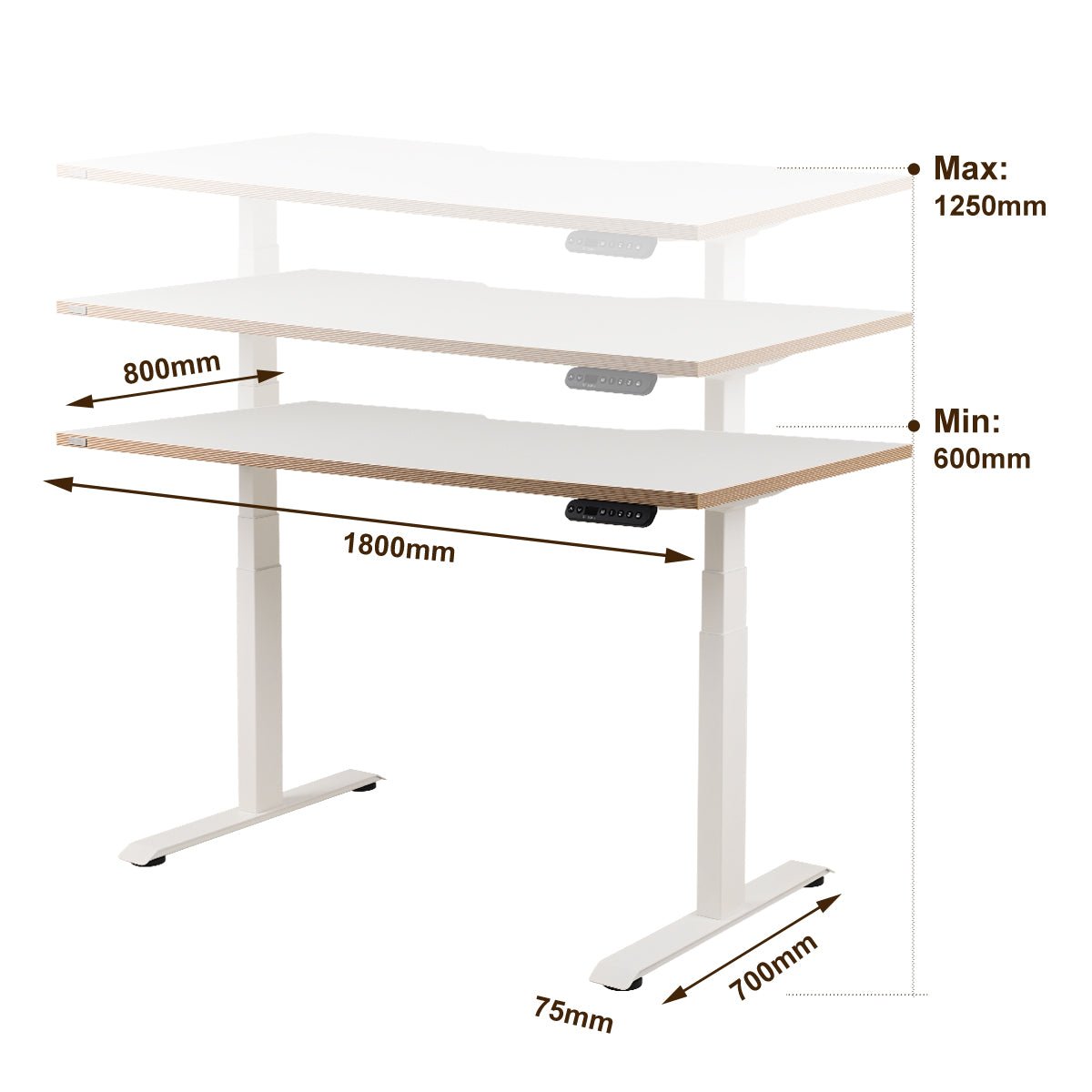 Height Adjustable Dual Motor 3 Stage Electric Sit Stand Desk - SIHOO AustraliaHeight Adjustable Dual Motor 3 Stage Electric Sit Stand Desk