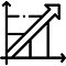 Growth graph icon representing business growth and productivity with ergonomic chair in Australia