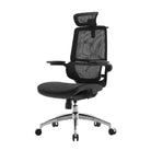 Front side view of the black Sihoo M59 Pro ergonomic chair.
