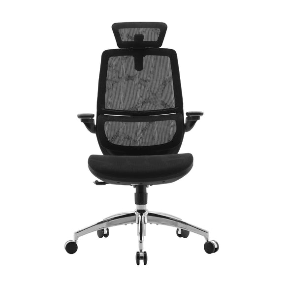 Front view of the black Sihoo M59 Pro ergonomic chair.