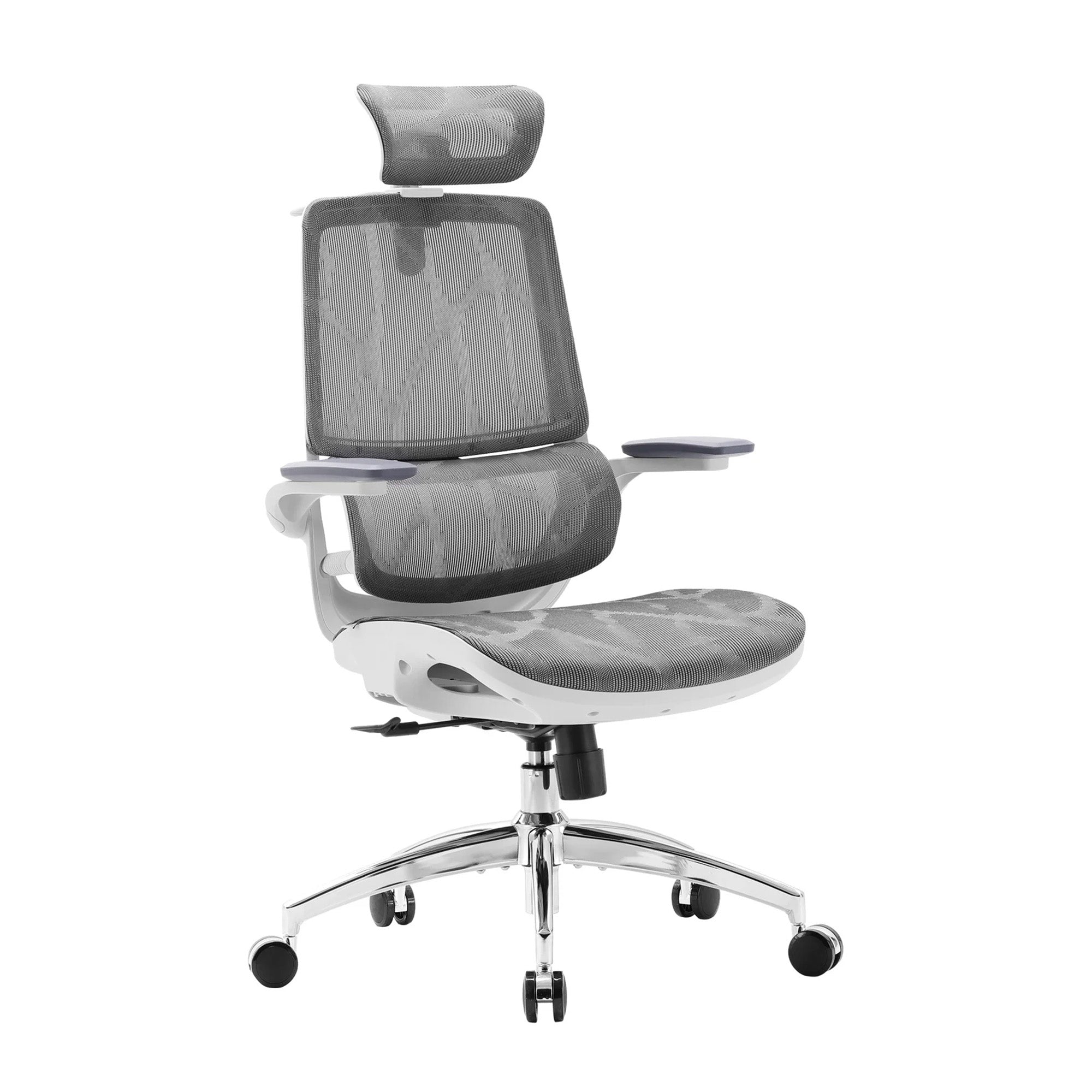 Gray Sihoo ergonomic chair with a modern mesh backrest and adjustable ergonomic features.