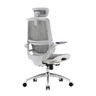Back view of the white Sihoo M59 Pro ergonomic chair.