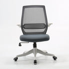 Front view of grey Sihoo M76 ergonomic chair in Australia with matching grey frame and seat, mesh back, and adjustable headrest