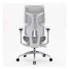 Back view of the white S100 ergonomic chair.