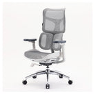 Angled front view of the white S100 ergonomic chair.