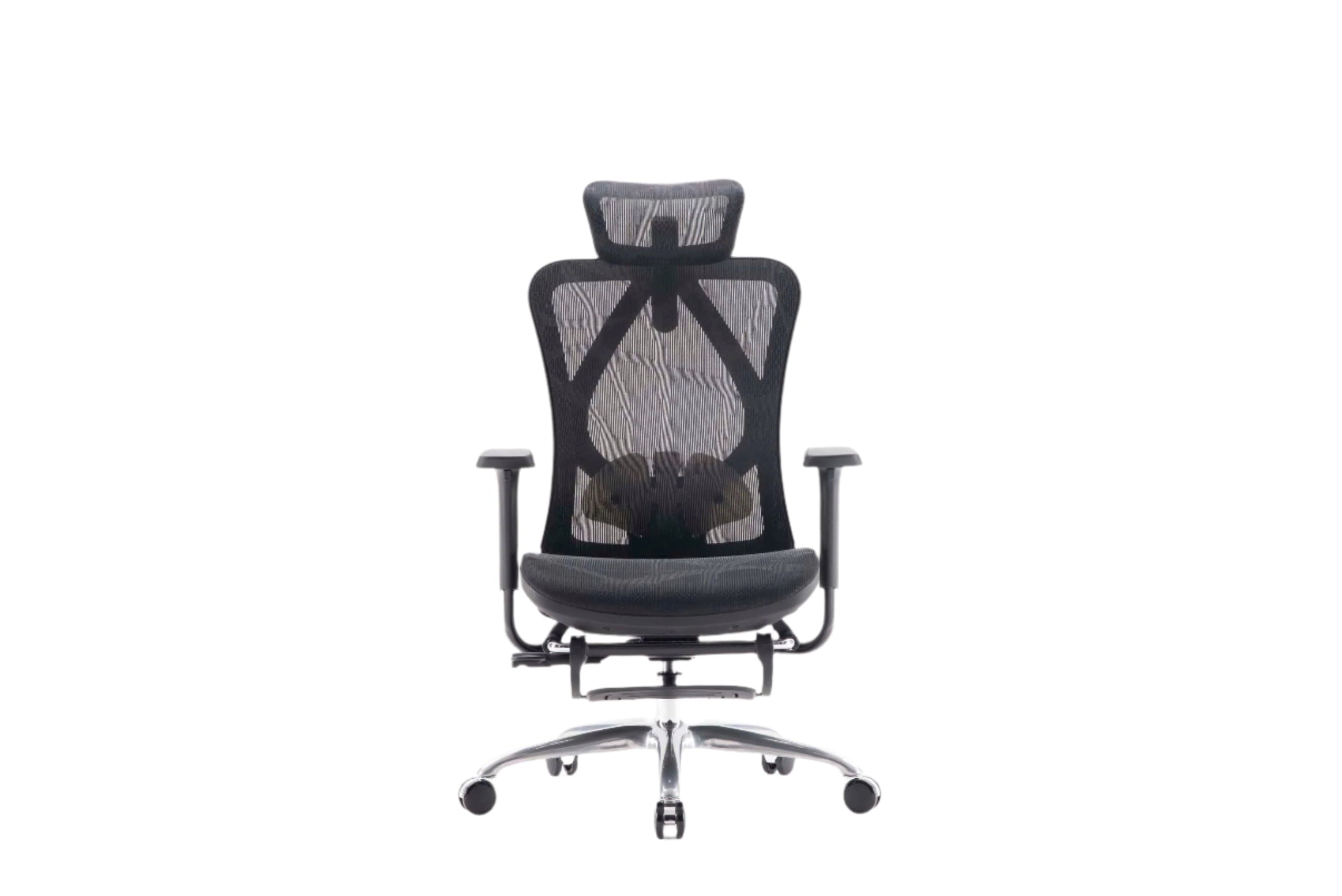 Front perspective of ergonomic chair in Australia, black M57 Pro on clean white background
