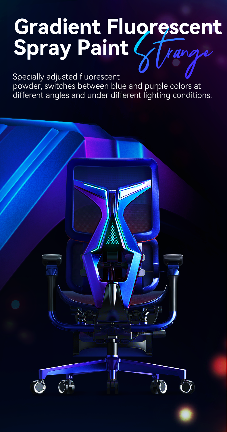 Xallking X3pro ergonomic gaming chair in Australia with gradient fluorescent spray paint design