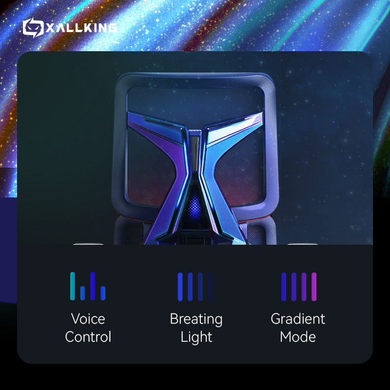 Xallking X3Pro ergonomic gaming chair in Australia with headrest voice control, breathing light, and gradient mode