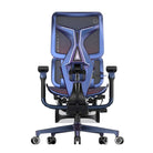 Back view of Xallking X5 Pro ergonomic gaming chair in Australia with dark purple frame design, mesh back, and adjustable support features