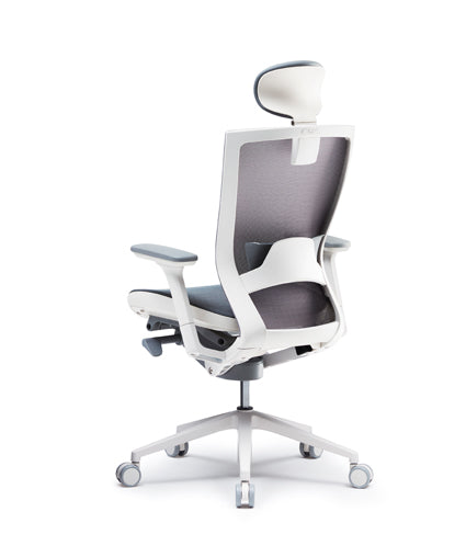 FURSYS SIDIZ T50 AIR White Full Mesh White Frame Ergonomic Office Desk Chair